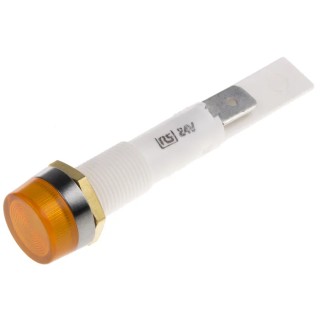 Arcolectric (Bulgin) Ltd 0277 Series Orange Panel Mount Indicator, 24V Voltage, 22mA Current, Solder Tab C027700FAI