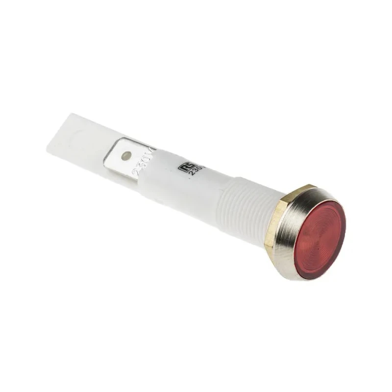 Arcolectric (Bulgin) Ltd 0275 Series Red Panel Mount Indicator 230V AC Solder Tab Termination IP67 Flush Bezel C027500NBB
