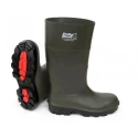 Pollyboot Black Green Steel Toe Capped Unisex Safety Boots Size UK 7 EU 41 Model 502-41
