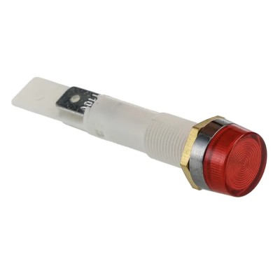 Arcolectric (Bulgin) Ltd 0277 Series Red Panel Mount Indicator, 110V AC, Solder Tab Termination, IP67, Silver C027700NAT