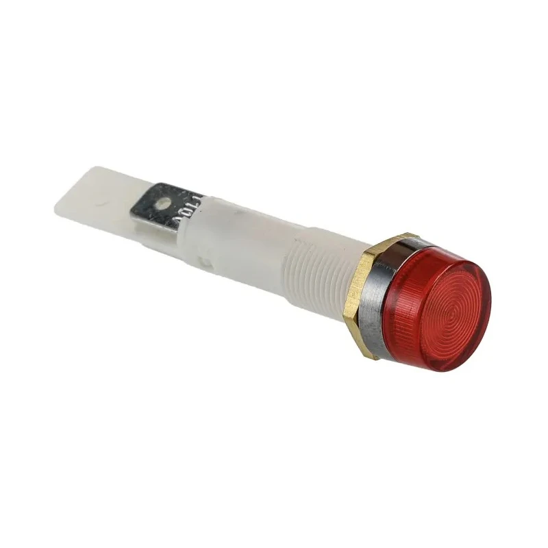 Arcolectric (Bulgin) Ltd 0277 Series Red Panel Mount Indicator, 110V AC, Solder Tab Termination, IP67, Silver C027700NAT