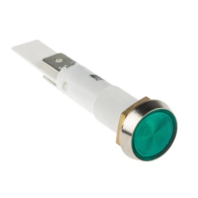 Arcolectric (Bulgin) Ltd 0275 Series Green Panel Mount Indicator 230V AC Solder Tab Panel Mount IP67 C027500NBC