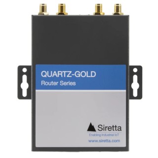 Siretta 2 Port 4G LTE Router, 150Mbps Throughput, Wall Mount, 7.5 to 32V DC Supply, QUARTZ-GOLD-W21-LTE4 + Accessories