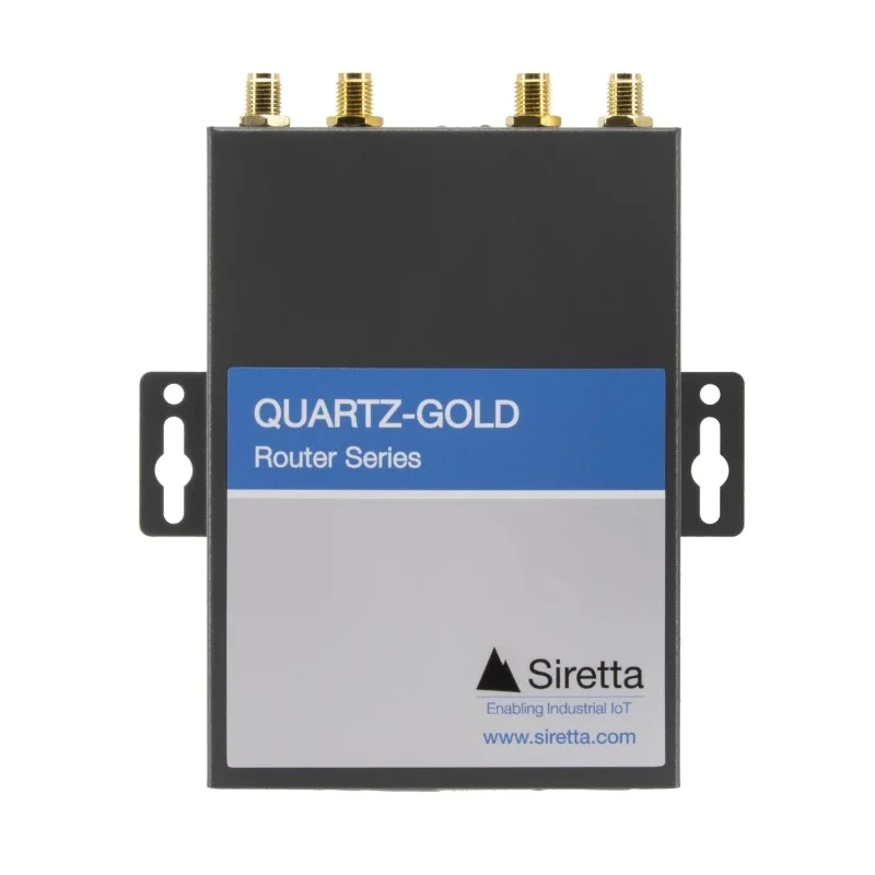 Siretta 2 Port 4G LTE Router, 150Mbps Throughput, Wall Mount, 7.5 to 32V DC Supply, QUARTZ-GOLD-W21-LTE4 + Accessories