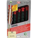 Facom 5-Piece Anti-Vibration Punch Set, 3mm to 8mm Shank Diameter, Chrome-Vanadium Steel, Model 249.GPB