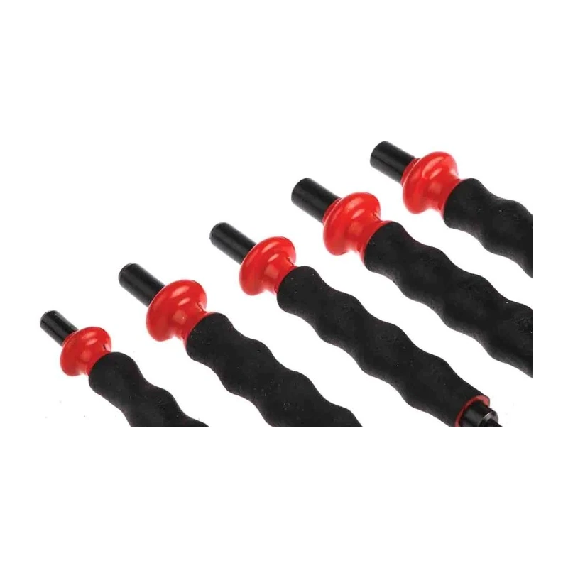 Facom 5-Piece Anti-Vibration Punch Set, 3mm to 8mm Shank Diameter, Chrome-Vanadium Steel, Model 249.GPB