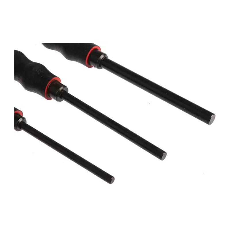 Facom 5-Piece Anti-Vibration Punch Set, 3mm to 8mm Shank Diameter, Chrome-Vanadium Steel, Model 249.GPB