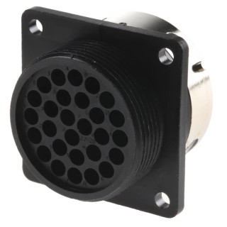 Souriau Sunbank by Eaton Circular Connector, 28 Contacts, Flange Mount, Standard Size, Plug, Female Contact, IP65 UTG02028S