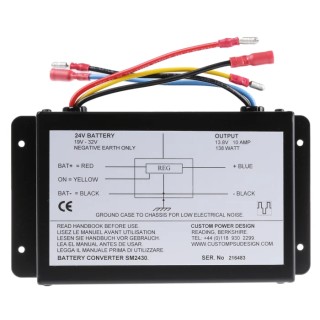 Custom Power Design DC/DC Converter 13.8V DC 10A Output 38V DC Max Input 19V DC Min Input 50°C Max Temp SM2430