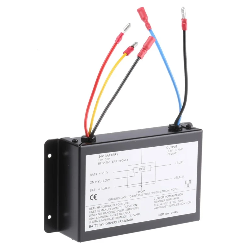 Custom Power Design DC/DC Converter 13.8V DC 10A Output 38V DC Max Input 19V DC Min Input 50°C Max Temp SM2430