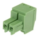 Phoenix Contact MC 1.5/2-ST-3.81 Series Pluggable Terminal Block, 2-Contact, 3.81 mm Pitch, 1 Row, 8A Current, 320V 1803578