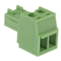 Phoenix Contact MC 1.5/2-ST-3.81 Series Pluggable Terminal Block, 2-Contact, 3.81 mm Pitch, 1 Row, 8A Current, 320V 1803578