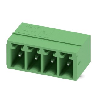 Phoenix Contact MC 1.5/ 4-G-3.81 Series Pluggable Terminal Block 4-Contact 3.81 mm Pitch 8A 300V Right Angle Solder 1803293