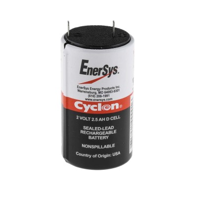 Enersys Sealed Lead Acid Battery 2 V 2.5 Ah Tab Terminal Pure Lead Construction RSACP3702
