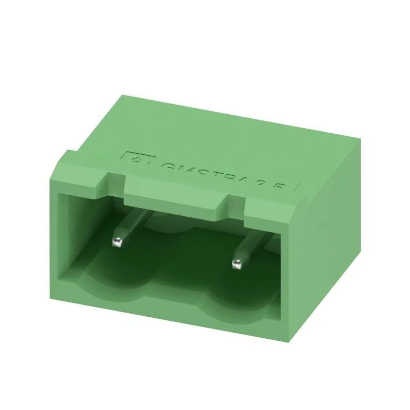 Phoenix Contact GMSTBA 2.5/ 2-G-7.62 Series Pluggable Terminal Block 2-Contact 7.62 mm Pitch Right Angle Solder 630V 1766233