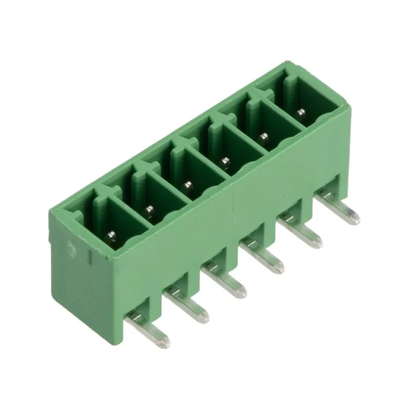 Phoenix Contact MC 1.5/ 6-G-3.81 Series Pluggable Terminal Block, 6-Contact, 3.81 mm Pitch, Right Angle, 8A, 300V 1803316