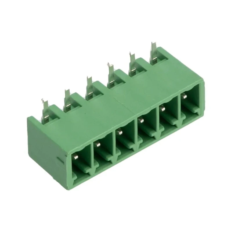 Phoenix Contact MC 1.5/ 6-G-3.81 Series Pluggable Terminal Block, 6-Contact, 3.81 mm Pitch, Right Angle, 8A, 300V 1803316