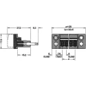 Phoenix Contact Pluggable Terminal Block 2-Contact 5.08 mm Pitch 1 Row Nylon Housing 320V 12A Current 0707248