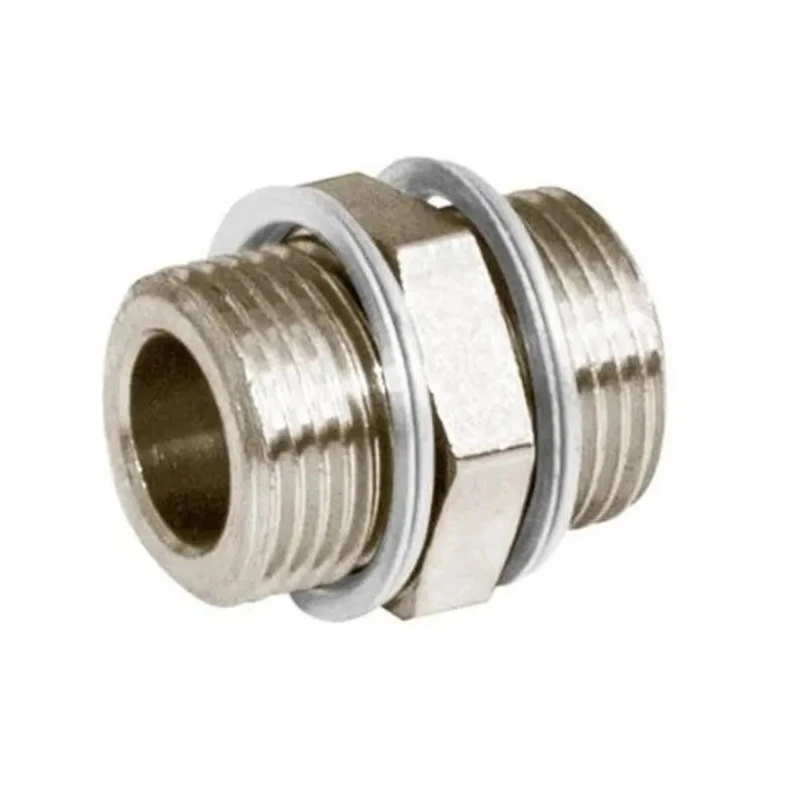 Norgren Pneumatic Fitting 16 Series Male Threaded Brass Nickel Finish 1/8 in G 160201818