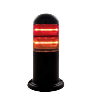 RS PRO Amber and Red LED Signal Tower with 2 Lights, No Sounder Component, 24V Base 220-5039