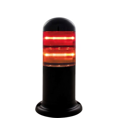 RS PRO Amber and Red LED Signal Tower with 2 Lights, No Sounder Component, 24V Base 220-5039