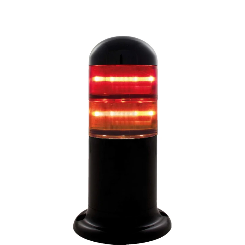RS PRO Amber and Red LED Signal Tower with 2 Lights, No Sounder Component, 24V Base 220-5039