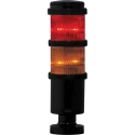 RS PRO Red Amber Signal Tower LED 2 Lights Base Mount 24V AC/DC 110mA IP66 165mm Height 220-5047