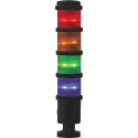 RS PRO 4-Light Amber, Blue, Green, Red LED Signal Tower No Sounder Component 24V Base 220-5050