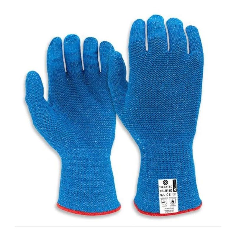 Tilsatec Cut Resistant Blue Gloves Size 10 Uncoated Coating 73-9110-10