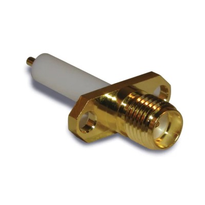 Amphenol RF Coaxial Connector Flange Female SMA, 50 Ω, Straight Body Solder 132147
