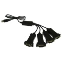 RS PRO RS232 USB to 4-Port Serial Converter Cable with Prolific PL-2303 HX Chipset RS232