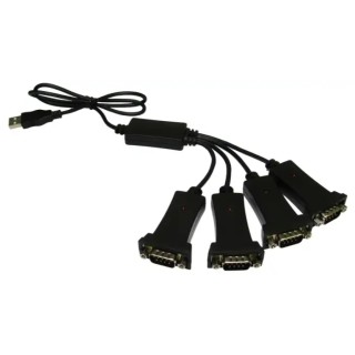RS PRO RS232 USB to 4-Port Serial Converter Cable with Prolific PL-2303 HX Chipset RS232