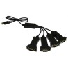 RS PRO RS232 USB to 4-Port Serial Converter Cable with Prolific PL-2303 HX Chipset RS232