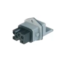 Hirschmann Heavy Duty Power Connector 10A 250V 400V IP54 Grey Panel Mount 5P+PE ST IP54
