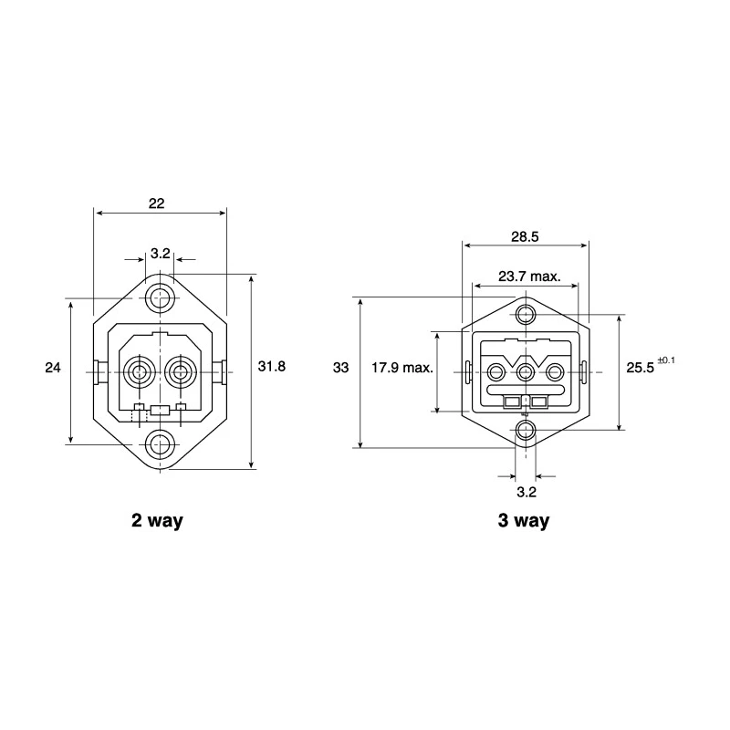 Hirschmann Heavy Duty Power Connector 10A 250V 400V IP54 Grey Panel Mount 5P+PE ST IP54