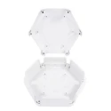 CAMDENBOSS Enclosure for Raspberry Pi, White ABS Body, IP30/IP40, UL94-V0, RoHS Compliant CBHEX1-42-WH