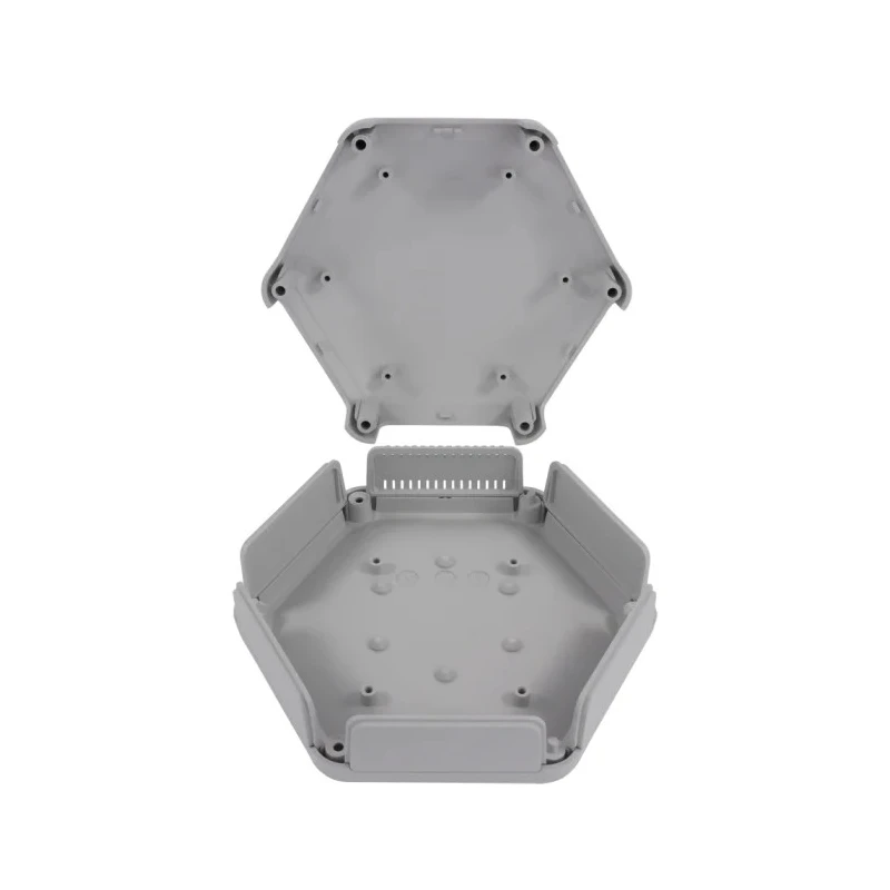 CAMDENBOSS Enclosure for Raspberry Pi, Grey ABS Body, IP30/IP40, UL94-V0, RoHS Compliant CBHEX1-51-GY