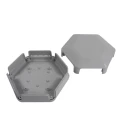 CAMDENBOSS Enclosure for Raspberry Pi, Grey ABS Body, IP40 & IP30 Rated, RoHS Compliant CBHEX1-33-GY