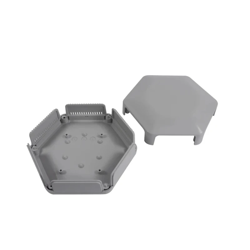 CAMDENBOSS Enclosure for Raspberry Pi, Grey ABS Body, IP40 & IP30 Rated, RoHS Compliant CBHEX1-33-GY