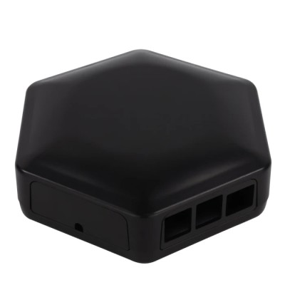 CAMDENBOSS Enclosure for Raspberry Pi, Black ABS Body Material, IP40, UL94-V0, IK07 Protection CBHEX1-PI4-BK