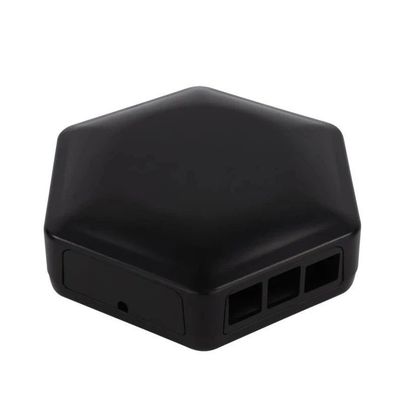 CAMDENBOSS Enclosure for Raspberry Pi, Black ABS Body Material, IP40, UL94-V0, IK07 Protection CBHEX1-PI4-BK