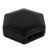 CAMDENBOSS Enclosure for Raspberry Pi, Black ABS Body Material, IP40, UL94-V0, IK07 Protection CBHEX1-PI4-BK