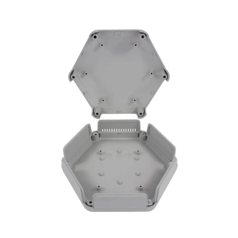 CAMDENBOSS Enclosure for Raspberry Pi Grey ABS Body RoHS Compliant IP40 IK07 CBHEX1-42-GY