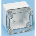 Fibox Polycarbonate Electrical Enclosure Grey Body Silver Lid IP66 IP67 IK08 IK07 95 mm x 160 mm x 80 mm 