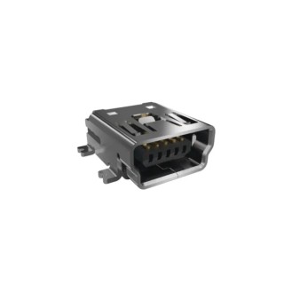 Amphenol Communications Solutions Right Angle Surface Mount Female USB Type B Connector 5 Port USB 2.0 100V 10033526-N3212LF