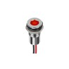 RS PRO 8 mm Red Panel Mount LED Indicator, Lead Termination, IP67, 6V DC 220-8932