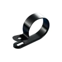 RS PRO Polyamide 66 Black P-Clip, 6.4 mm Closed Inside Diameter, Width 10.1 mm, Mounting Hole Diameter 4.6 mm 220-9400