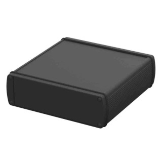 Bopla Aluminium General Purpose Enclosure Alubos Set Series Black Lid, IP65, 52 mm x 169 mm x 84166150.HMT1 ABPH 1600-0150