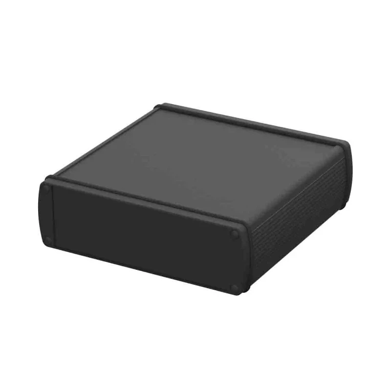 Bopla Aluminium General Purpose Enclosure Alubos Set Series Black Lid, IP65, 52 mm x 169 mm x 84166150.HMT1 ABPH 1600-0150