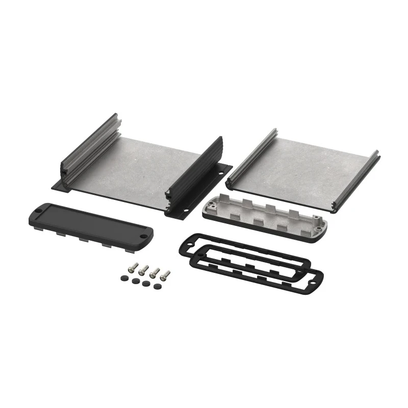 Bopla Aluminium General Purpose Enclosure Flanged Alubos Series IP65 32 mm x 106 mm x 32 mm 84310100.HMT1 ABPH 1000-0100 WL
